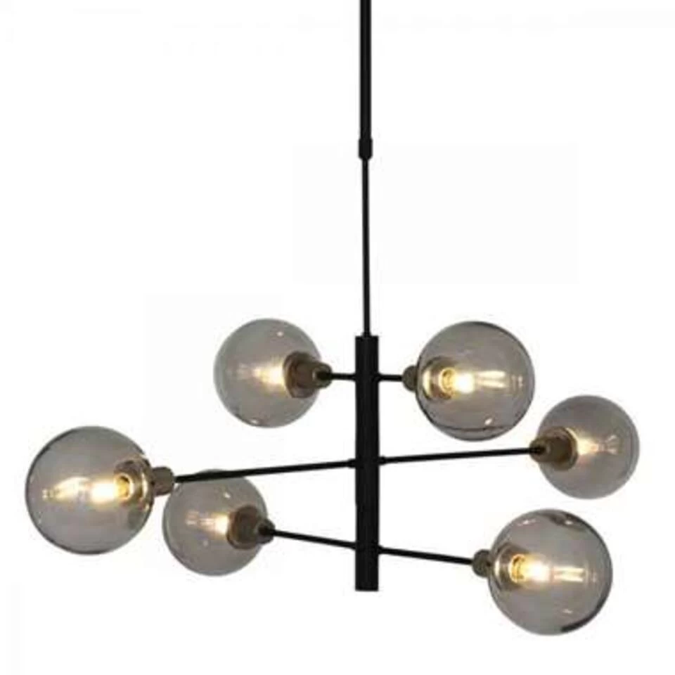 Steinhauer Hanglamp Constellation - 6 Lichts - Ø 105 Cm - Rook - Zwart - Afbeelding 2