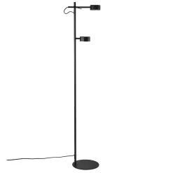 Nordlux Vloerlamp Clyde 2 Lichts - H 138 Cm - 3 Step Dim - Zwart