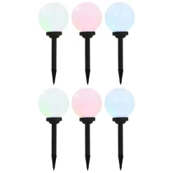 VidaXL Solarlampen 6 St LED Rond 20 Cm RGB