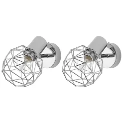 Beliani Muurlamp CHENAB - Zilver Metaal