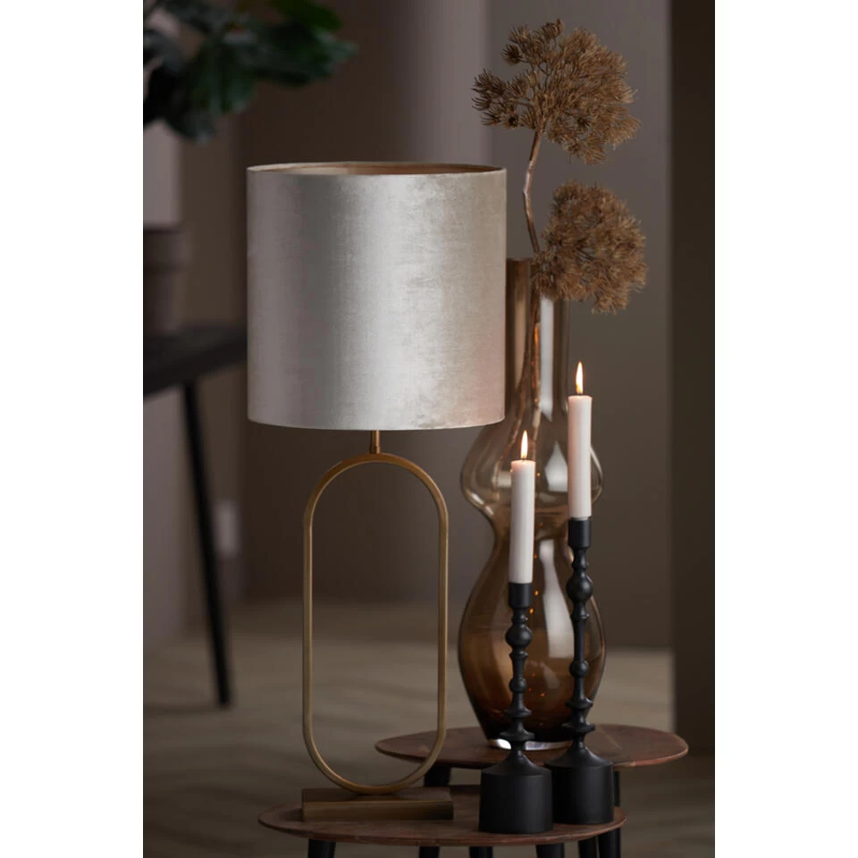 Cilinder Lampenkap Zinc - Taupe - Ø35x34cm - Afbeelding 3