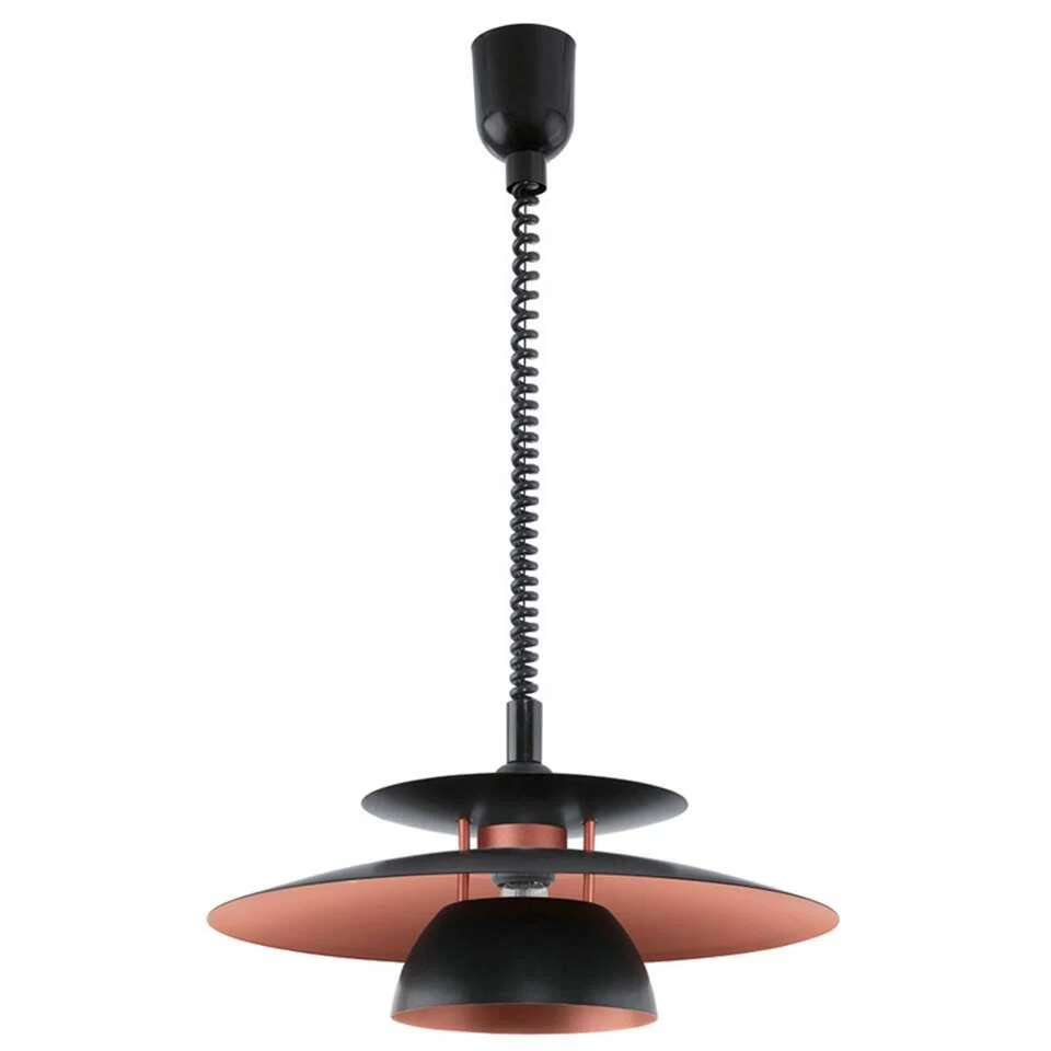 EGLO Hanglamp Brenda - Zwart/koper - Ø43 Cm - Afbeelding 2