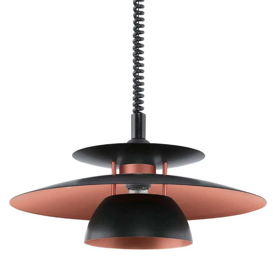 EGLO Hanglamp Brenda - Zwart/koper - Ø43 Cm