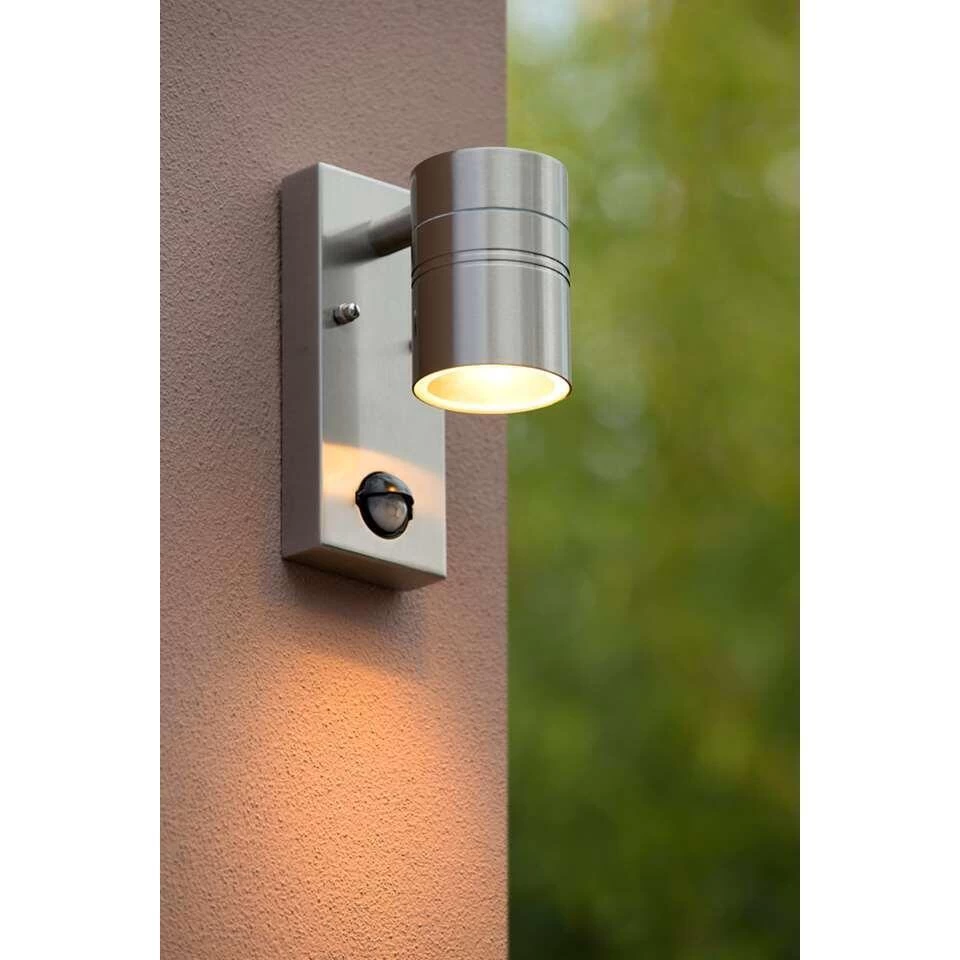 Lucide LED Wandspot Buiten ARNE IP44 Downlight - Mat Chroom - 6,3x12x16,3 Cm