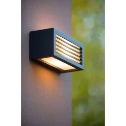 Lucide Wandlamp Buiten DIMO IP54 - Antraciet - 25x10,3x11 Cm