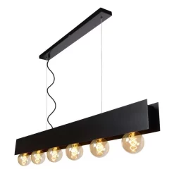 Lucide Hanglamp Surtus - Zwart - 134x7x130 Cm