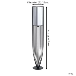 EGLO Vloerlamp Nosito - Zwart/wit