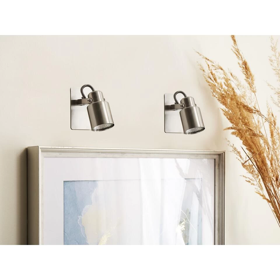 Beliani Muurlamp BONTE - Zilver Ijzer - Afbeelding 4