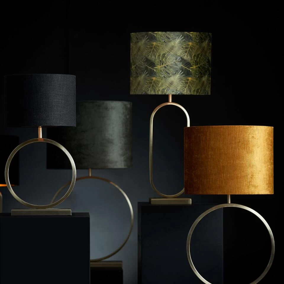 Cilinder Lampenkap Gemstone - Goud - Ø30x21cm - Afbeelding 2